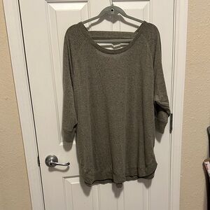 Maurices Green/Grey Tunic with 3/4 Sleeves